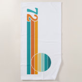 Retro Sunset 72 Strandtuch (Vorderseite)