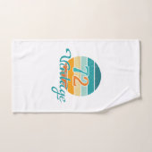 Retro Sunset 72 Vintag gestört Badhandtuch Set (Handtuch)