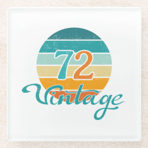 Retro Sunset 72 Vintag gestört Glasuntersetzer
