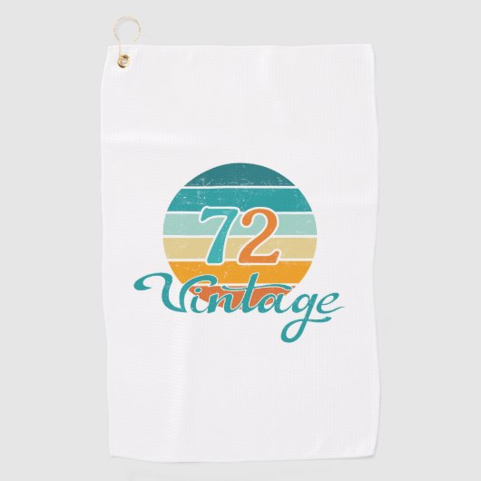 Retro Sunset 72 Vintag gestört Golfhandtuch (Vorderseite)