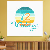 Retro Sunset 72 Vintag gestört Leinwanddruck (Insitu (Wohnzimmer))