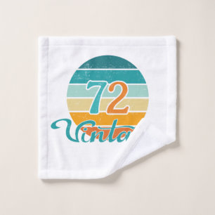 Retro Sunset 72 Vintag gestört Waschlappen