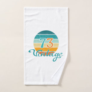 Retro Sunset 73 Vintag gestört Badhandtuch Set