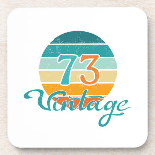 Retro Sunset 73 Vintag gestört Getränkeuntersetzer