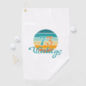 Retro Sunset 73 Vintag gestört Golfhandtuch (Insitu)
