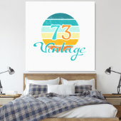 Retro Sunset 73 Vintag gestört Leinwanddruck (Insitu (Schlafzimmer))
