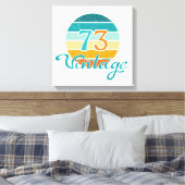 Retro Sunset 73 Vintag gestört Leinwanddruck (Insitu (Schlafzimmer))