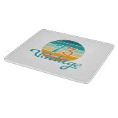 Retro Sunset 73 Vintag gestört Schneidebrett (Ecke)