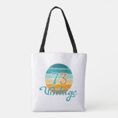 Retro Sunset 73 Vintag gestört Tasche (Rückseite)