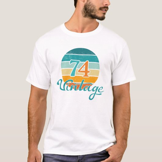 Retro Sunset 74 Vintag gestört T-Shirt (Vorderseite)