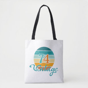 Retro Sunset 74 Vintag gestört Tasche