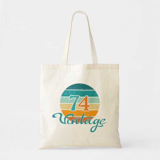 Retro Sunset 74 Vintag gestört Tragetasche (Vorne)