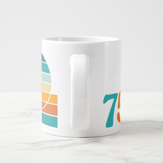 Retro Sunset 75 Jumbo-Tasse (Rückseite)