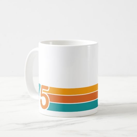 Retro Sunset 75 Kaffeetasse (Vorderseite Links)