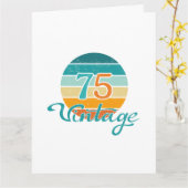 Retro Sunset 75 Vintag gestört Karte (Gelbe Blume)