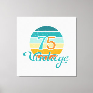 Retro Sunset 75 Vintag gestört Leinwanddruck