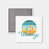 Retro Sunset 75 Vintag gestört Magnet (Vorderseite/Rückseite)