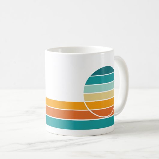 Retro Sunset 77 Kaffeetasse (VorderseiteRechts)