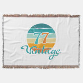 Retro Sunset 77 Vintage Distressed Decke (Vorderseite)