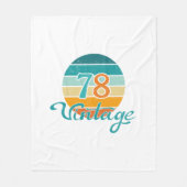 Retro Sunset 78 Vintage Distressed Fleecedecke (Vorderseite)