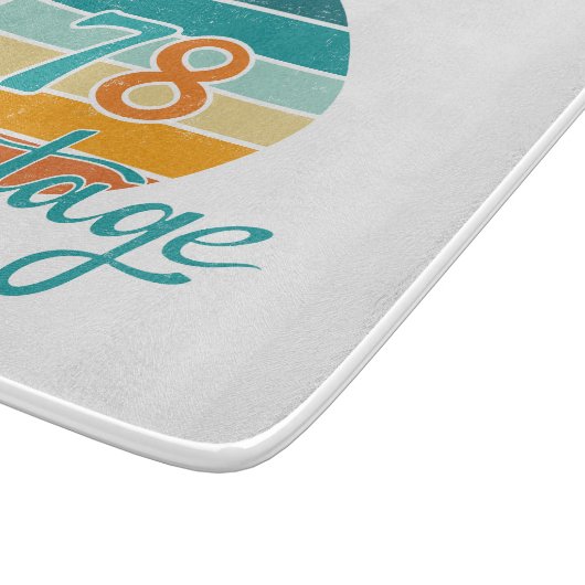 Retro Sunset 78 Vintage Distressed Schneidebrett (Ecke)