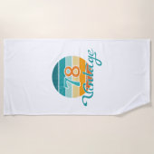 Retro Sunset 78 Vintage Distressed Strandtuch (Vorderseite)