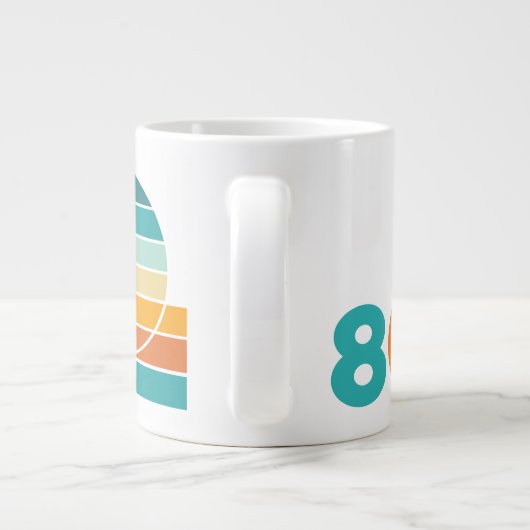 Retro Sunset 80 Jumbo-Tasse (Rückseite)