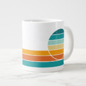 Retro Sunset 80 Jumbo-Tasse (Vorderseite Rechts)