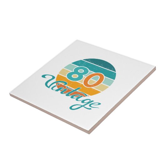 Retro Sunset 80 Vintage Distressed Fliese (Seite)