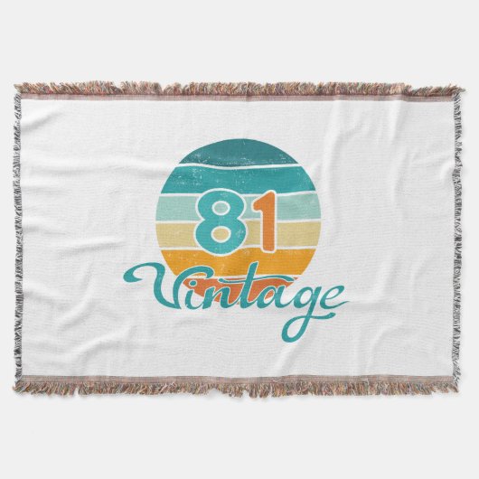 Retro Sunset 81 Vintage Distressed Decke (Vorderseite)
