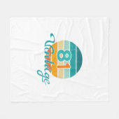 Retro Sunset 81 Vintage Distressed Fleecedecke (Vorderseite (Horizontal))