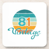 Retro Sunset 81 Vintage Distressed Getränkeuntersetzer (Vorderseite)