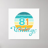 Retro Sunset 81 Vintage Distressed Leinwanddruck (Vorderseite)