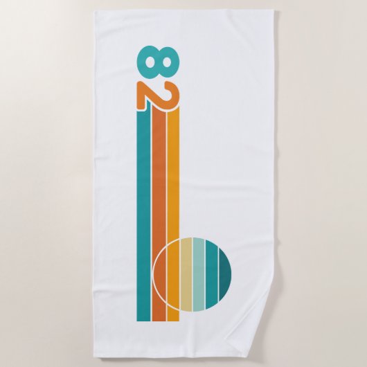 Retro Sunset 82 Strandtuch (Vorderseite)