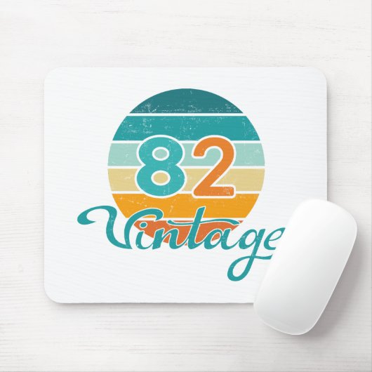 Retro Sunset 82 Vintage Distressed Mousepad (Mit Mouse)