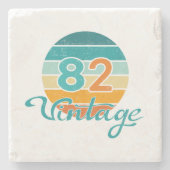 Retro Sunset 82 Vintage Distressed Steinuntersetzer (Vorderseite)