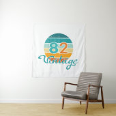 Retro Sunset 82 Vintage Distressed Wandteppich (Beispiel)