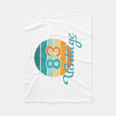 Retro Sunset 83 Vintage Distressed Fleecedecke (Vorderseite)