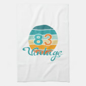 Retro Sunset 83 Vintage Distressed Geschirrtuch (Vertikal)