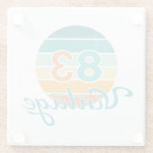 Retro Sunset 83 Vintage Distressed Glasuntersetzer (Rückseite)