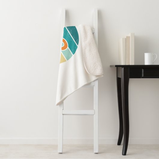 Retro Sunset 83 Vintage Distressed Sherpadecke (Beispiel)