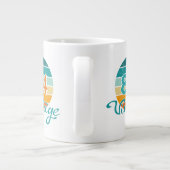 Retro Sunset 84 Vintage Distressed Jumbo-Tasse (Rückseite)