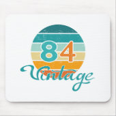 Retro Sunset 84 Vintage Distressed Mousepad (Vorne)