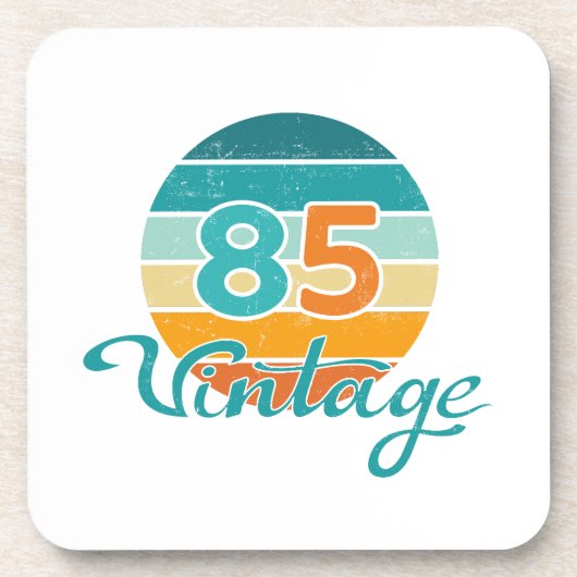 Retro Sunset 85 Vintage Distressed Getränkeuntersetzer (Vorderseite)