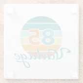 Retro Sunset 85 Vintage Distressed Glasuntersetzer (Rückseite)