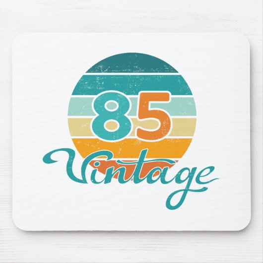 Retro Sunset 85 Vintage Distressed Mousepad (Vorne)