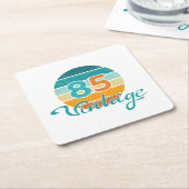 Retro Sunset 85 Vintage Distressed Rechteckiger Pappuntersetzer (angewinkelt)