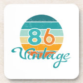 Retro Sunset 86 Vintage Distressed Getränkeuntersetzer (Vorderseite)