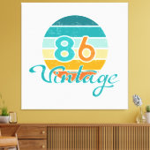 Retro Sunset 86 Vintage Distressed Leinwanddruck (Insitu (Wohnzimmer))