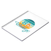 Retro Sunset 86 Vintage Distressed Notizblock (Linke Seite)